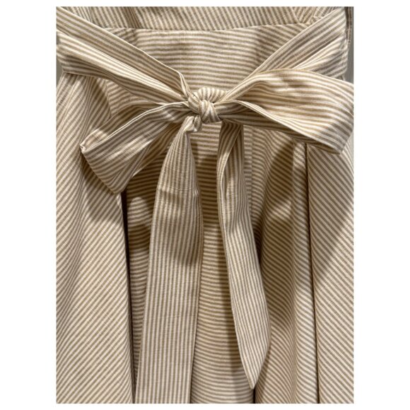 Listicle Beige Pinstripe Wrap Dress Size Small NWT Style #LD0545 - Picture 4 of 7